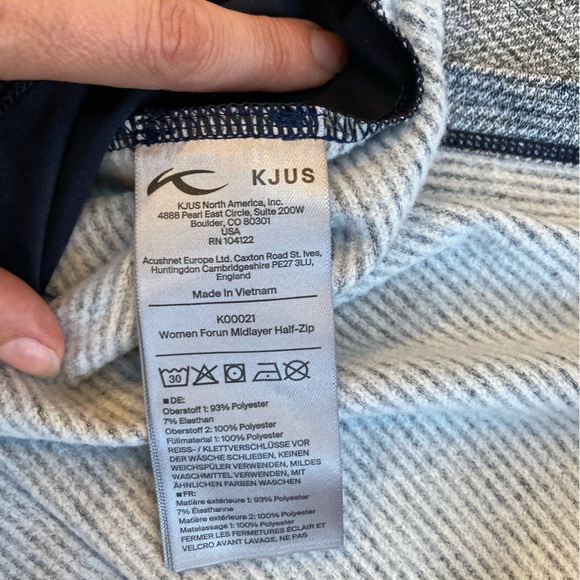 KJUS women’s forun mid layer half-zip, deep space, size 36 - Picture 12 of 12